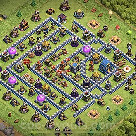 Gute Base für Farm RH12 + Link, Anti 3 Sterne, Hybrid 2023 - COC Rathaus 12 - #56