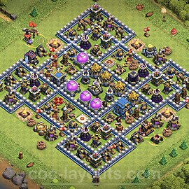 Base plan TH12 (design / layout) with Link, Anti 3 Stars, Hybrid for Farming 2023, #57