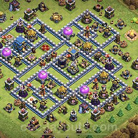 Base plan TH12 (design / layout) with Link, Hybrid for Farming, #6