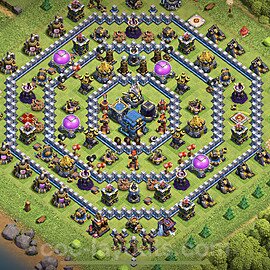 Base plan TH12 (design / layout) with Link, Anti 2 Stars, Anti Everything for Farming 2023, #60