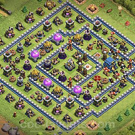 Base plan TH12 (design / layout) with Link, Anti 3 Stars, Hybrid for Farming 2023, #65