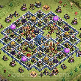 Base plan TH12 Max Levels with Link, Hybrid for Farming 2023, #68