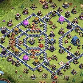 Municipio livello 12 Base + Link, Anti tutto - Miglior Disposizione villaggio per Farming COC 2023 TH12 - #70