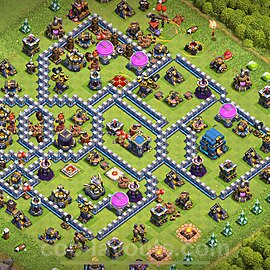 Maxato Municipio livello 12 Base + Link, Anti 3 stelle - Miglior Disposizione villaggio per Farming COC 2023 TH12 - #75