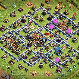 Diseño de aldea para farming Ayuntamiento 12 Copiar, Anti 3 Estrellas, Anti Todo - COC TH12 Perfecta Distribucion 2023 + Enlace - #76