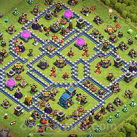 Maxato Municipio livello 12 Base + Link, Anti 3 stelle - Miglior Disposizione villaggio per Farming COC 2025 TH12 - #79