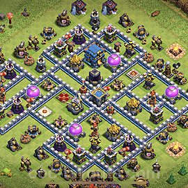 Maxato Municipio livello 12 Base + Link, Ibrido, Anti tutto - Miglior Disposizione villaggio per Farming COC TH12 - #8