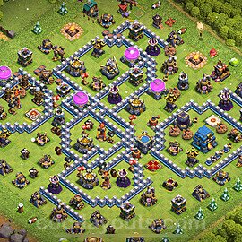 Base plan TH12 (design / layout) with Link, Anti 3 Stars, Anti Everything for Farming 2024, #81