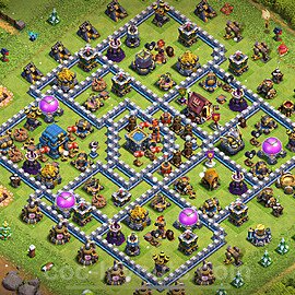 Diseño de aldea para farming - Copiar, Anti 3 Estrellas Ayuntamiento 12 al Maximo - Full COC TH12 Perfecta Distribucion 2025 + Enlace - #82