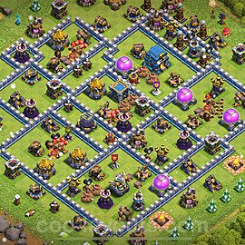 Base plan TH12 (design / layout) with Link, Anti Everything, Hybrid for Farming 2025, #85