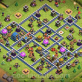 Base plan TH12 Max Levels with Link for Farming 2024, #86