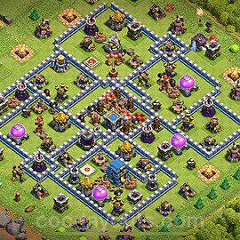 Farming Base Village HDV 12 + Lien (Link), Anti tout, Hybride 2024 - Hôtel de Ville 12 Base Copier - #87