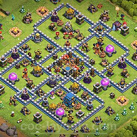 Farming Base Village HDV 12 + Lien (Link), Anti tout, Hybride 2025 - Hôtel de Ville 12 Base Copier - #87