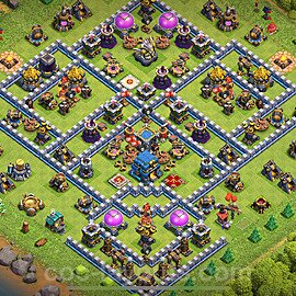 Base plan TH12 (design / layout) with Link, Anti 3 Stars, Anti Everything for Farming 2024, #89