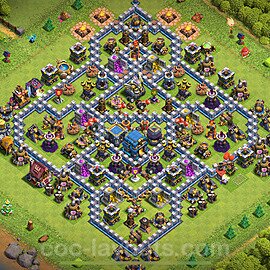 Municipio livello 12 Base + Link, Anti tutto - Miglior Disposizione villaggio per Farming COC 2025 TH12 - #92