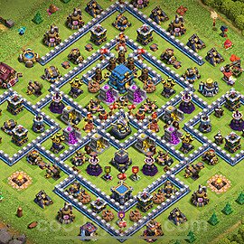 Municipio livello 12 Base + Link, Anti tutto, Ibrido - Miglior Disposizione villaggio per Farming COC 2025 TH12 - #95