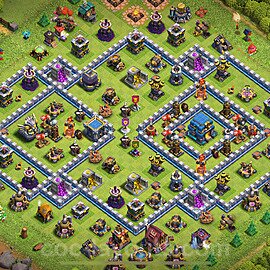 Municipio livello 12 Base + Link, Anti 2 stelle, Anti tutto - Miglior Disposizione villaggio per Farming COC 2025 TH12 - #96