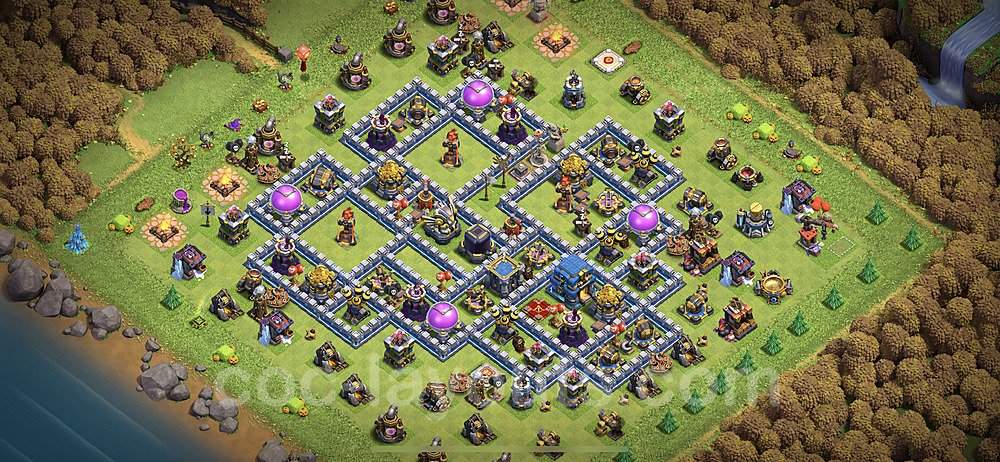 Base plan TH12 (design / layout) with Link, Hybrid for Farming, #10