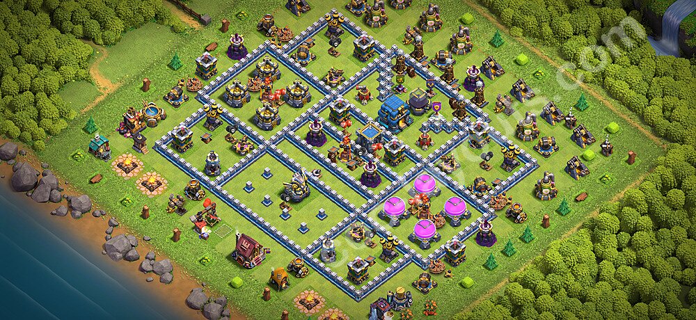 Diseño de aldea para farming Ayuntamiento 12 Copiar, Anti 3 Estrellas - COC TH12 Perfecta Distribucion 2026 + Enlace - #100