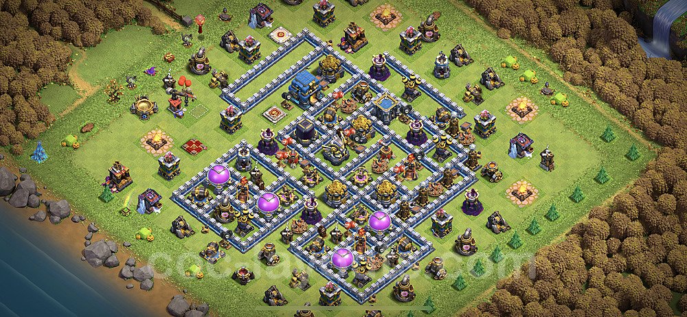 Base plan TH12 Max Levels with Link, Hybrid for Farming, #15