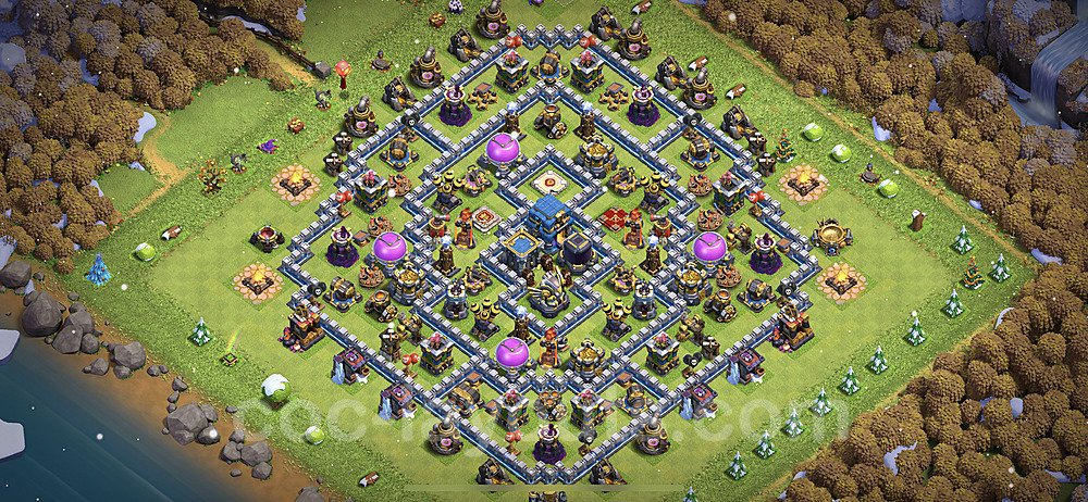 Base plan TH12 Max Levels with Link, Hybrid, Legend League for Farming, #24