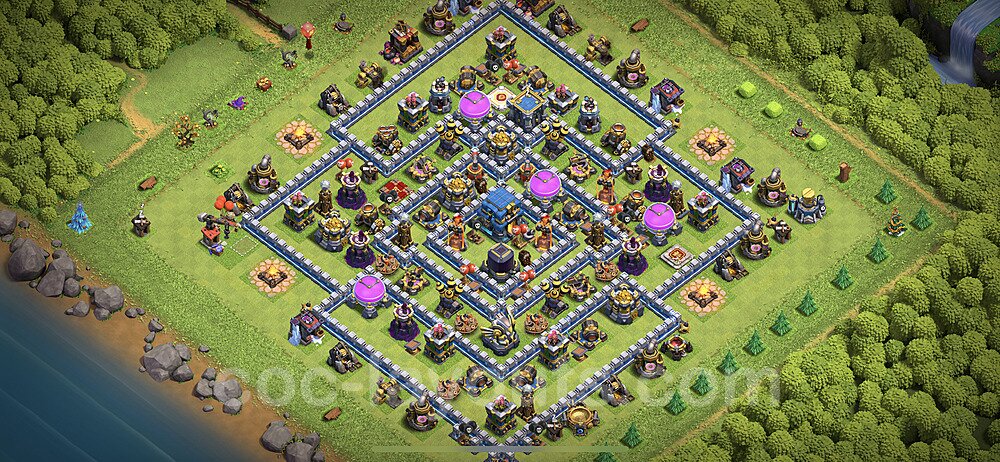 Base plan TH12 (design / layout) with Link, Anti Everything for Farming 2021, #34