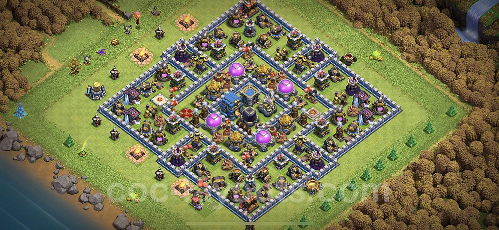 Base plan TH12 Max Levels with Link, Hybrid, Anti 2 Stars for Farming, #4