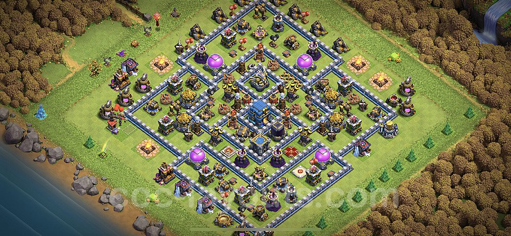 Base plan TH12 (design / layout) with Link, Hybrid, Legend League for Farming, #5