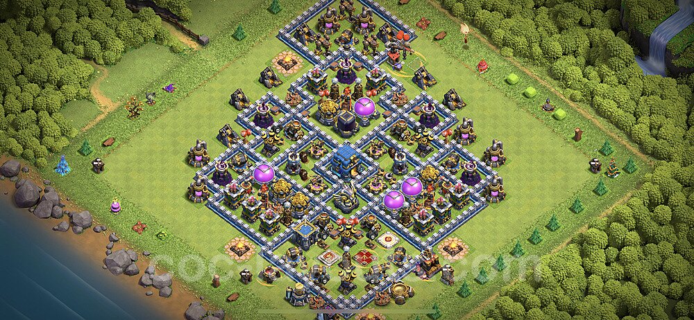 Base plan TH12 (design / layout) with Link, Anti 2 Stars, Anti Air / Electro Dragon for Farming 2023, #52