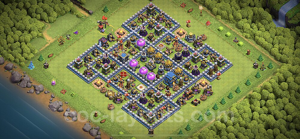 Base plan TH12 (design / layout) with Link, Anti 3 Stars, Hybrid for Farming 2023, #57