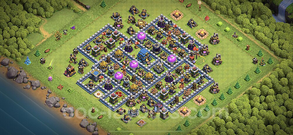 Base plan TH12 (design / layout) with Link, Anti 3 Stars, Hybrid for Farming 2023, #58