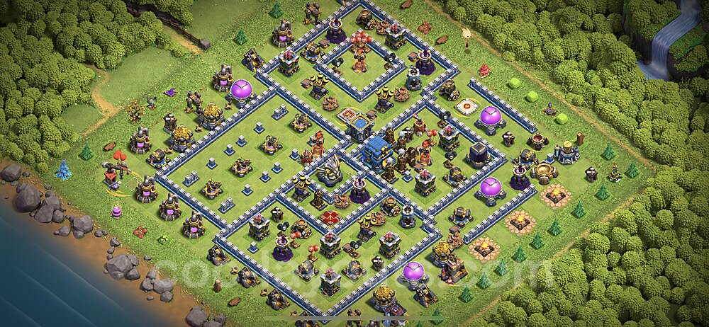 Base plan TH12 (design / layout) with Link, Anti 3 Stars for Farming 2023, #61