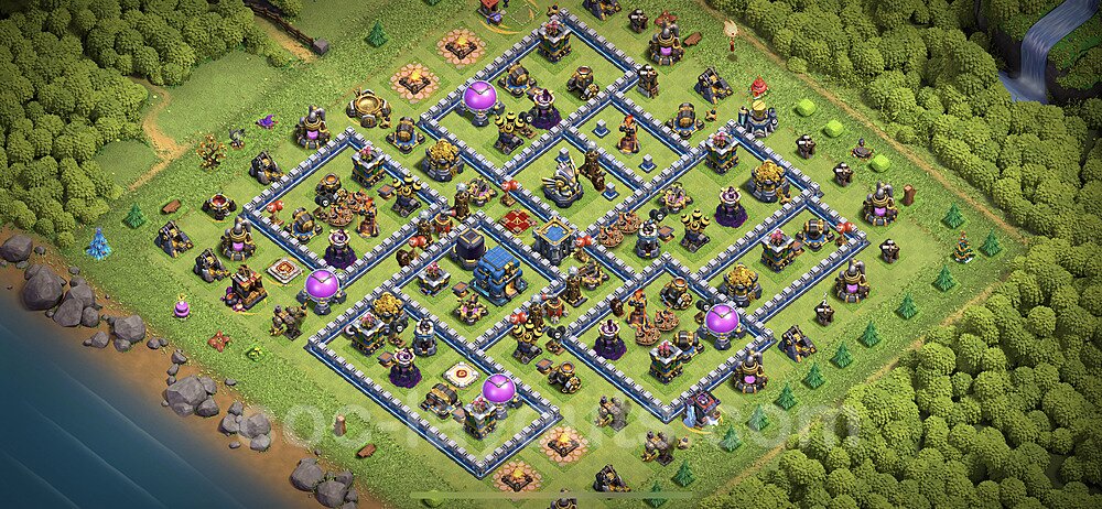 Base plan TH12 (design / layout) with Link, Anti Air / Electro Dragon for Farming 2023, #62