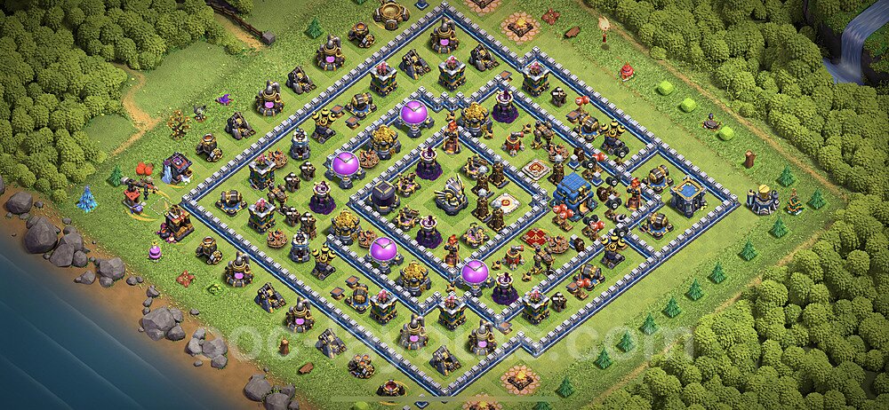 Base plan TH12 (design / layout) with Link, Anti 3 Stars, Hybrid for Farming 2023, #65