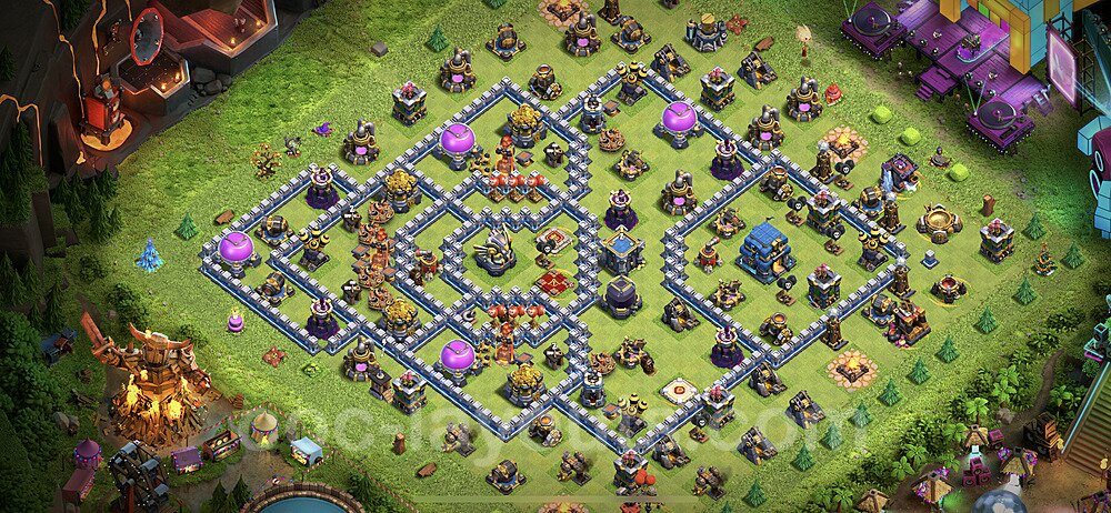 Base plan TH12 (design / layout) with Link, Anti Everything for Farming 2023, #70