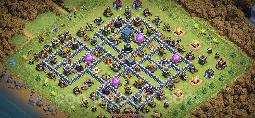 Base plan TH12 Max Levels with Link, Hybrid, Anti Everything for Farming, #8
