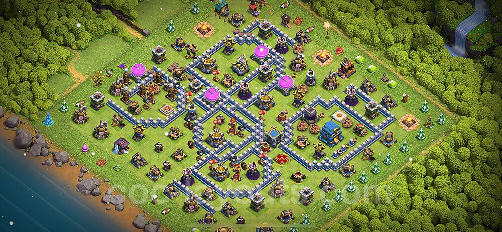 Base plan TH12 (design / layout) with Link, Anti 3 Stars, Anti Everything for Farming 2024, #81
