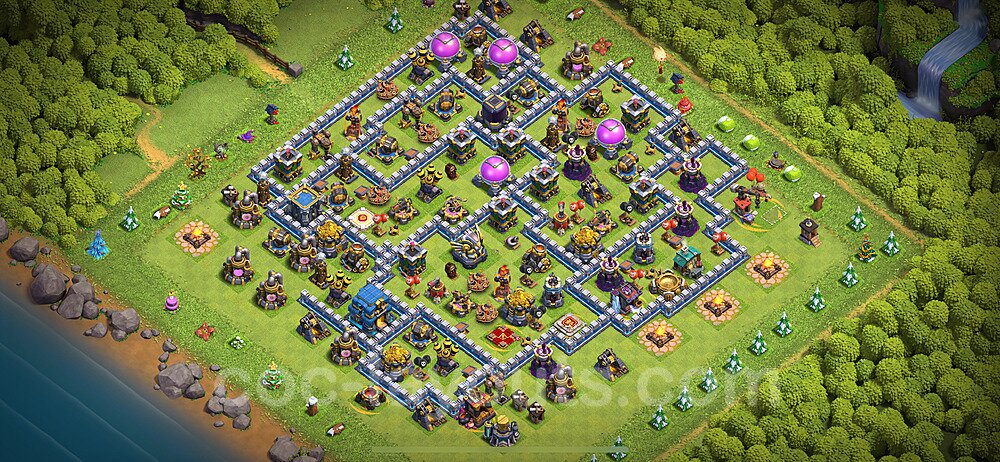 Base plan TH12 (design / layout) with Link, Anti 3 Stars, Anti Everything for Farming 2024, #84