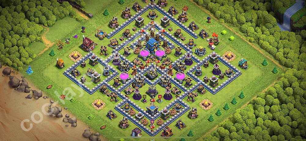Base plan TH12 (design / layout) with Link, Anti Everything, Hybrid for Farming 2026, #95