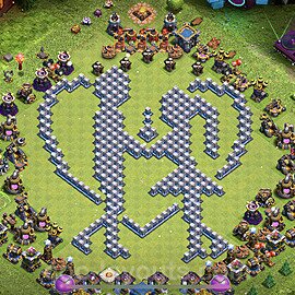 TH12 Funny Troll Base Plan with Link, Copy Town Hall 12 Art Design 2022, #18