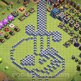 TH12 Funny Troll Base Plan with Link, Copy Town Hall 12 Art Design, #2