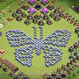 TH12 Funny Troll Base Plan with Link, Copy Town Hall 12 Art Design, #20