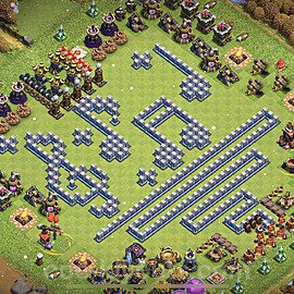 TH12 Funny Troll Base Plan with Link, Copy Town Hall 12 Art Design 2023, #26