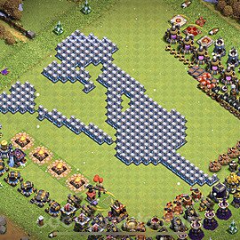 TH12 Funny Troll Base Plan with Link, Copy Town Hall 12 Art Design 2023, #28