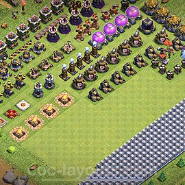 TH12 Funny Troll Base Plan with Link, Copy Town Hall 12 Art Design 2021, #3