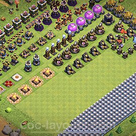 Die Troll Funny Base RH12 + Link - COC Rathaus Level 12 Art Base - #3