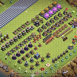 TH12 Funny Troll Base Plan with Link, Copy Town Hall 12 Art Design 2023, #30