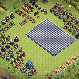 TH12 Funny Troll Base Plan with Link, Copy Town Hall 12 Art Design 2023, #35