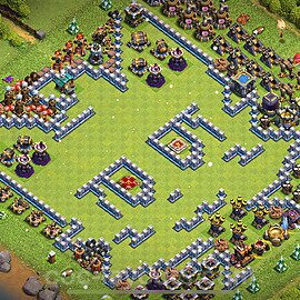 Die Troll Funny Base RH12 + Link 2023 - COC Rathaus Level 12 Art Base - #42