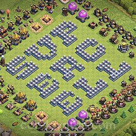 Die Troll Funny Base RH12 + Link - COC Rathaus Level 12 Art Base - #6